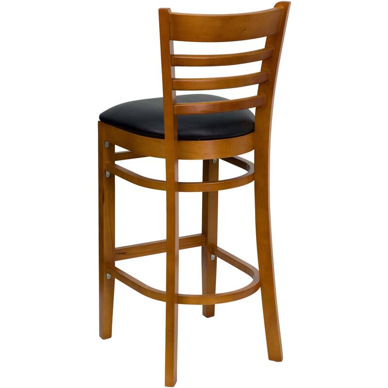 Ladder Back Wooden Restaurant Barstool