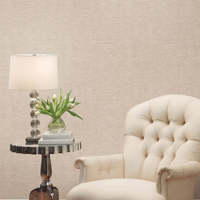 Galerie Wallcoverings Palazzo 2 Collection Pleated Stripe Vinyl on Non-woven Matte Wallpaper Roll