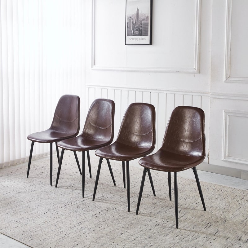 Modern Dining Chair with Durable Design, Easy-Clean Surface and Simple Assembly for Kitchen or Office