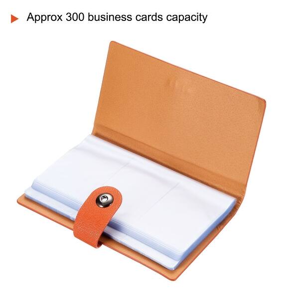 PU Leather Business Card Holder Binder Book Organizer 300 Pockets - Bed  Bath & Beyond - 37255337