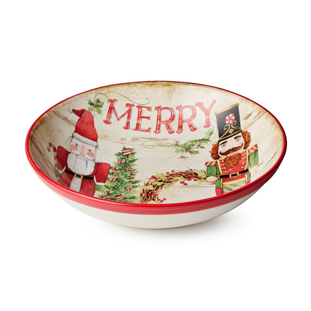 Certifed International Nutcracker Parade Serving Bowl 13" x 3" - 13 L x 13 W x 3 H