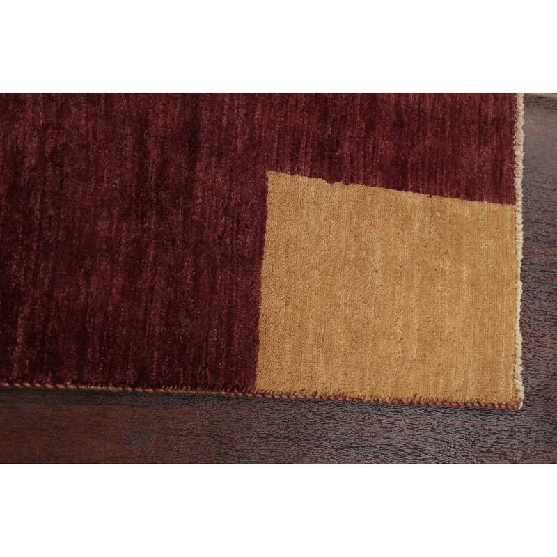 Contemporary Gabbeh Kashkoli Area Rug Wool Hand-knotted Office Carpet - 3'0" x 5'1"