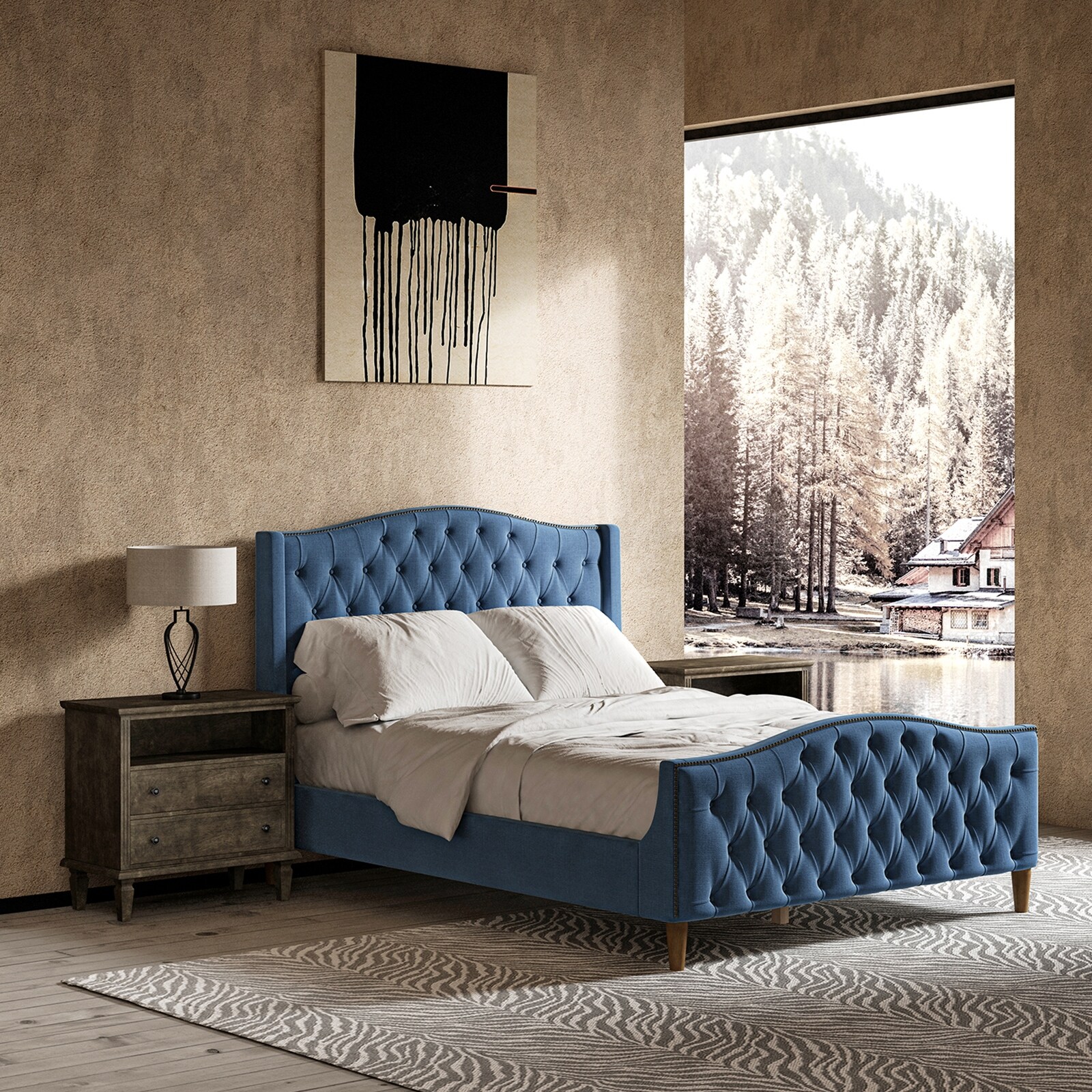 Riley upholstered 2025 wingback headboard