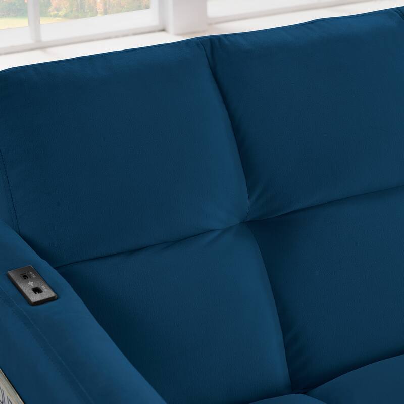 Roomfitters Velvet Futon Couch Convertible Folding Sofa Bed Tufted Couch for Apartment