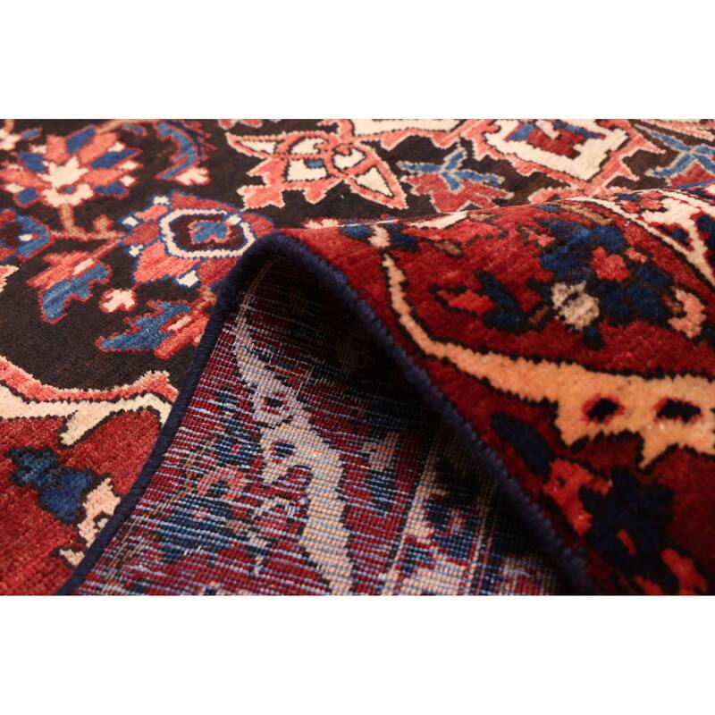 ECARPETGALLERY Hand-knotted Kayseri Vintage Dark Red Wool Rug - 6'4 x 9'9