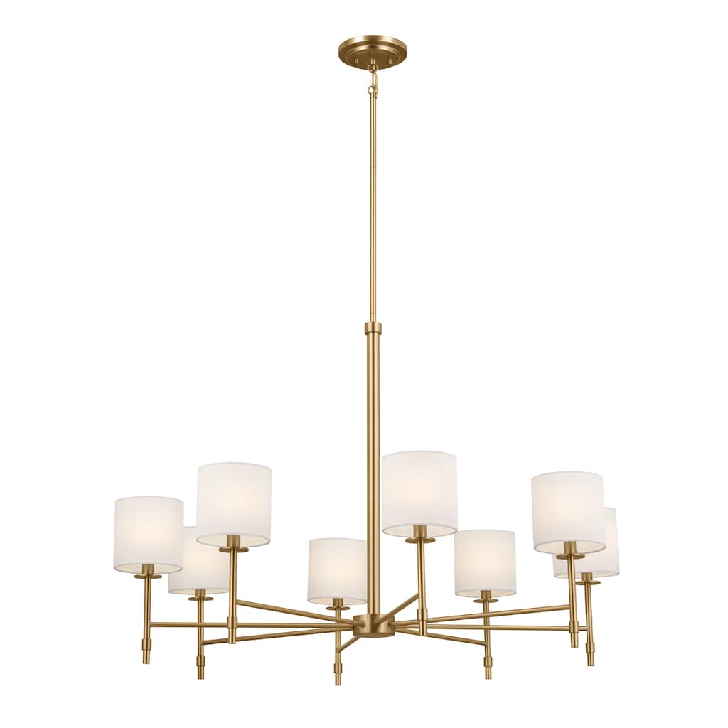 Kichler Lighting Ali 8-Light Brushed Natural Brass Chandelier - 38.75