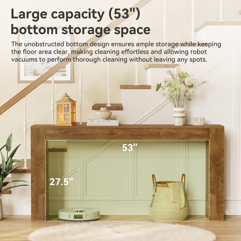 63" Wooden Console Table for Entryway, Hallway, Sofa