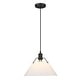 preview thumbnail 2 of 4, Yep by Golden Lighting Orwell 1-light 14in Pendant in Matte Black and Clear Glass