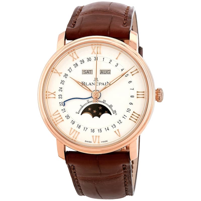 Blancpain Villeret RG Ultra Slim Moonphase Calender Men's Watch - White