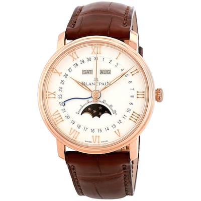Blancpain Villeret RG Ultra Slim Moonphase Calender Men's Watch - White