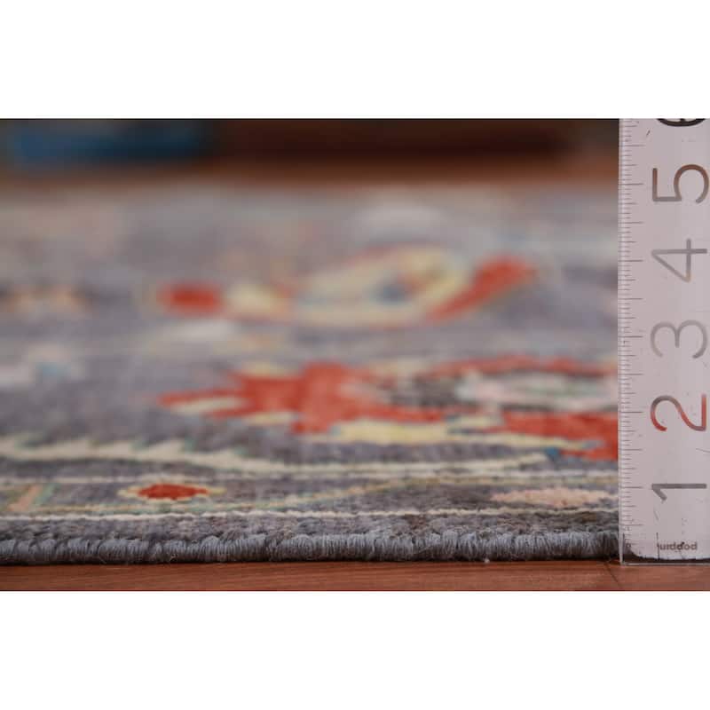 Hand Knotted Oriental 100% Wool Carpet Transitional All-Over Greys & Charcoal Oushak Area Rug - 10' 0'' X 8' 3''