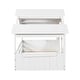 preview thumbnail 16 of 15, White Twin Size Solid Wood House Bed with Roof and Guardrail for Kids