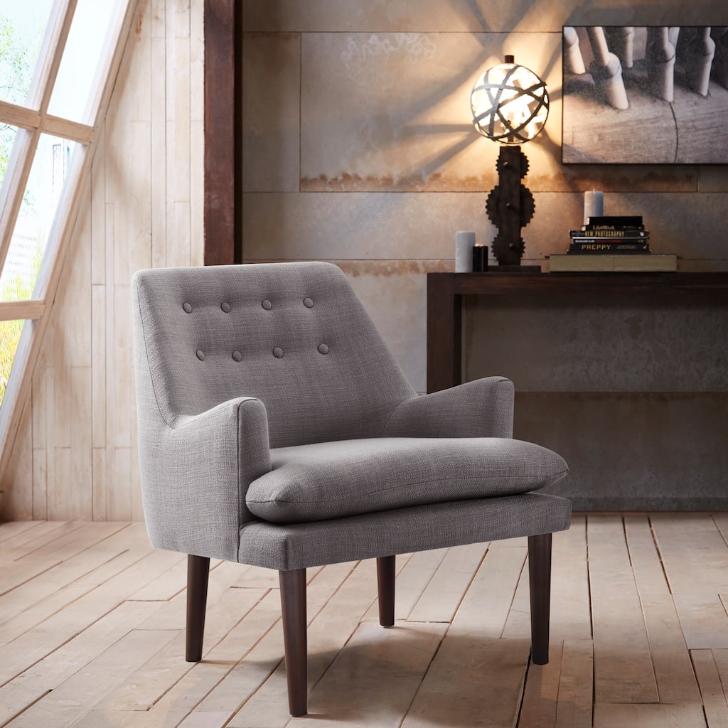 Madison Park Elsa Grey Mid-Century Accent Chair