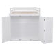 preview thumbnail 8 of 11, Multifunctional Design Loft Bed with Built-in Drawers, Desk and Wardrobe, Efficient space, Full size, White