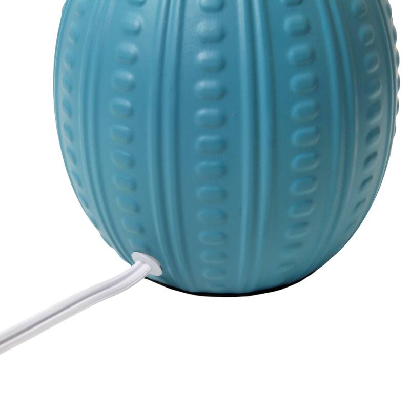 Mini Oval Table Lamp with Tapered Shade - 12.5" - Teal Blue