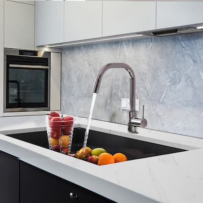 30'' Stainless Steel Single Bowl Black Kitchen Undermount Sink