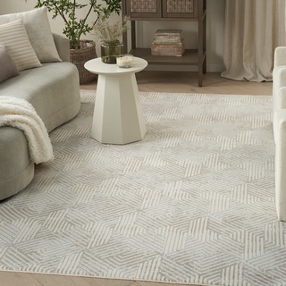 Nourison Grafix Indoor Grey Geometric Area Rug