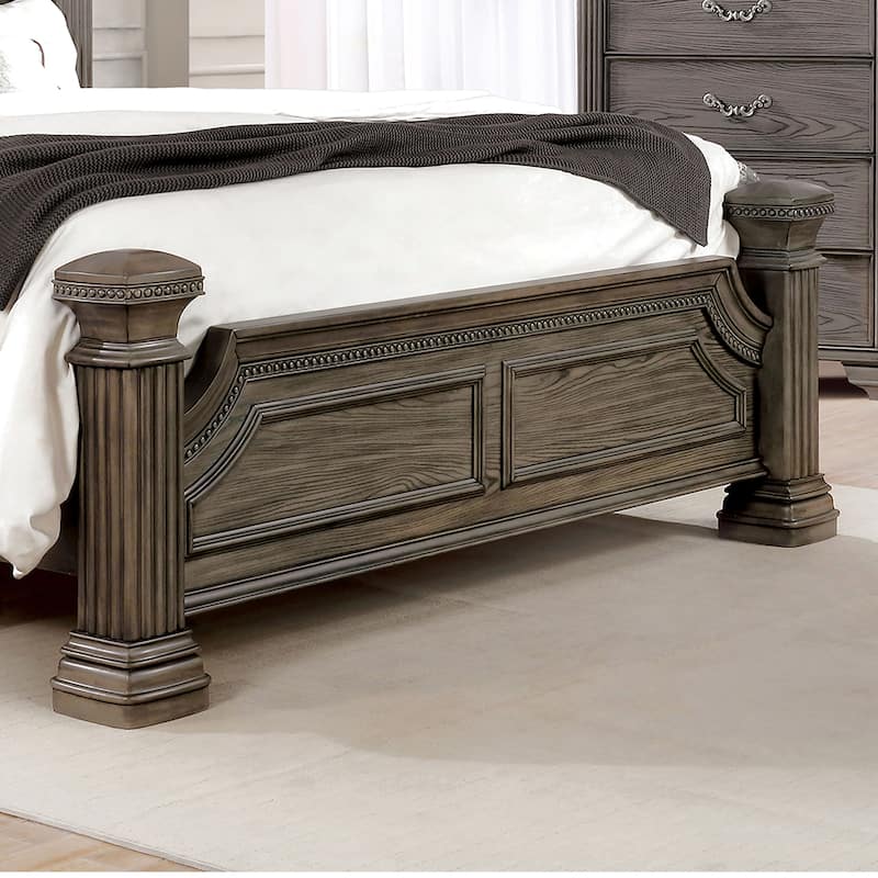 Stroh Traditional Wood 3-piece Poster Bedroom Set with USB by Furniture of America