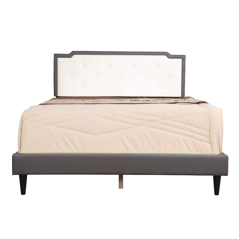 Light Grey Queen Bed with Casual Transitional Style, Spacious Frame and Subtle Finish for Comfortable Bedroom Retreats