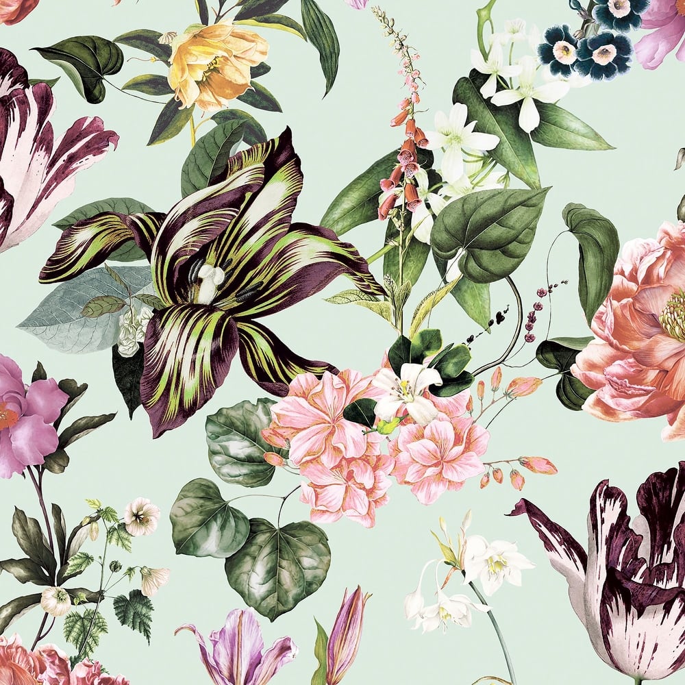Galerie Wallcoverings Flora Floral Rhapsody Vinyl on Non-woven Matte Wallpaper Roll