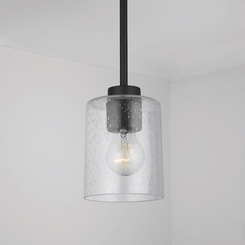 Greyson 1-light Hanging Pendant w/ Clear Seeded Glass