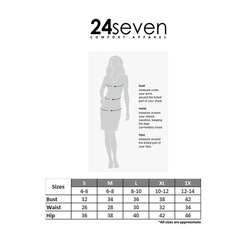 24seven Comfort Apparel Scoop Neck A Line Dress with Keyhole Detail
