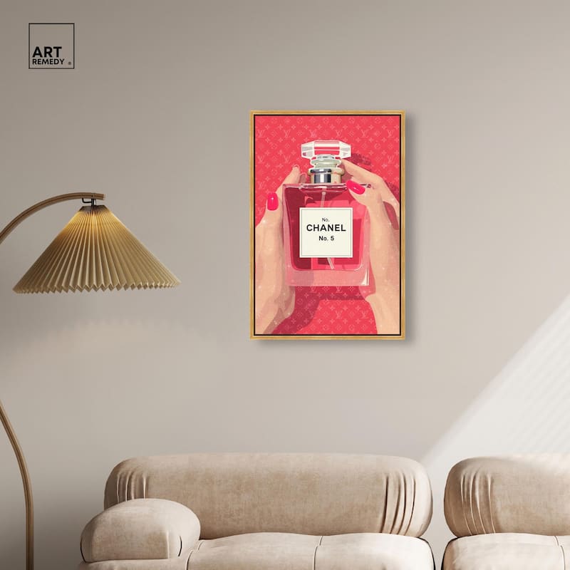 Perfume in Hands Canvas by Art Remedy