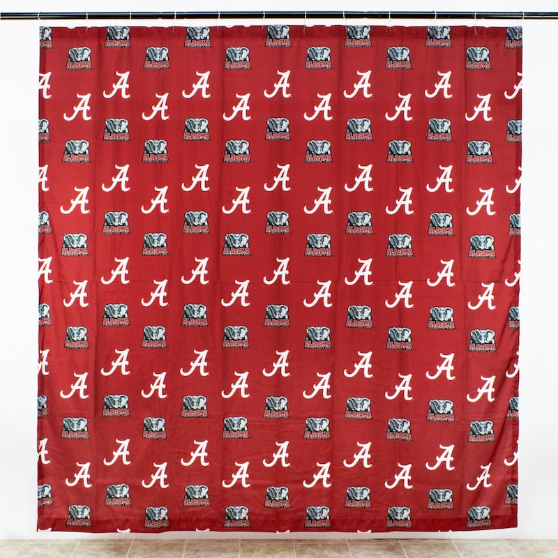 Alabama Crimson Tide Printed Shower Curtain Cover - 70" x 72"