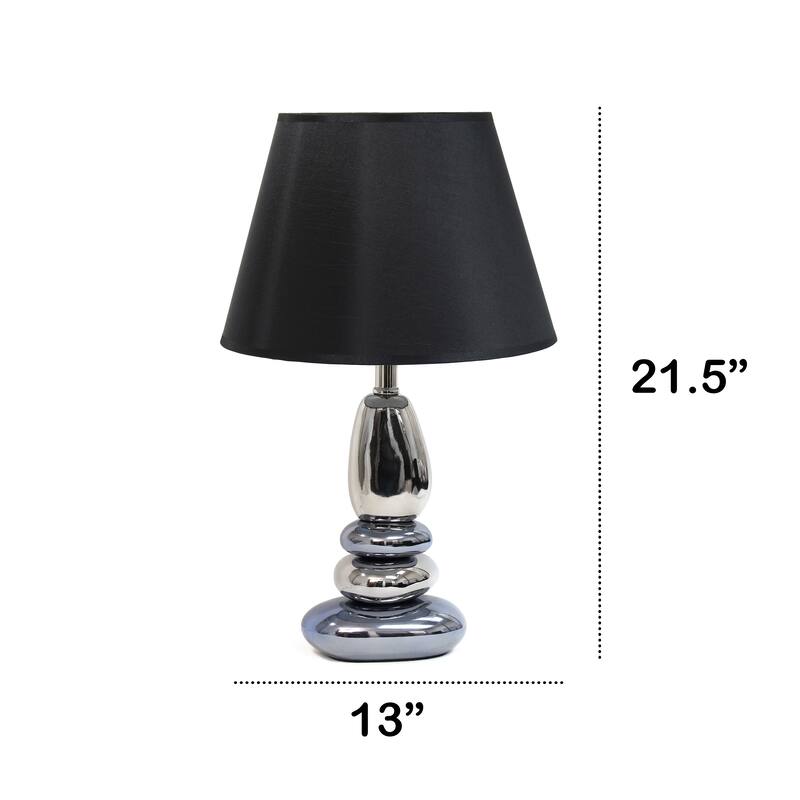 Lalia Home 21.5" Contemporary Ebb and Flow Stacked Stone Table Lamp - 21.5