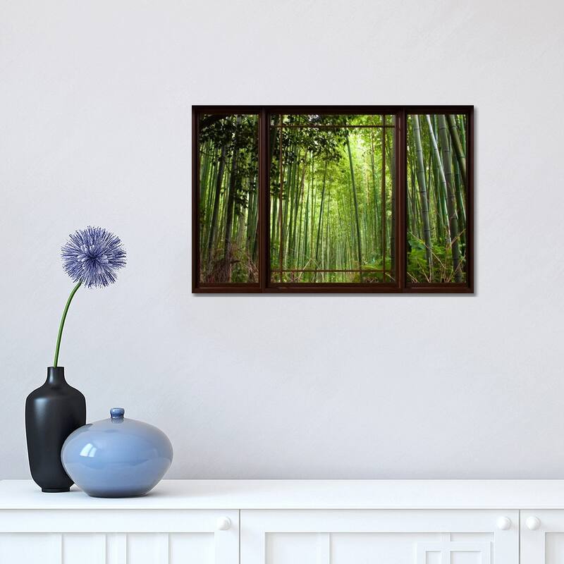 iCanvas "Bamboo Forest Window View" by Unknown Artist Canvas Print - 12x18x1.5