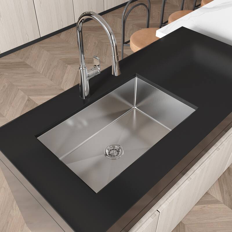 Kitchen Sink Drop In Single Bowl with US Standard Drain and Hook