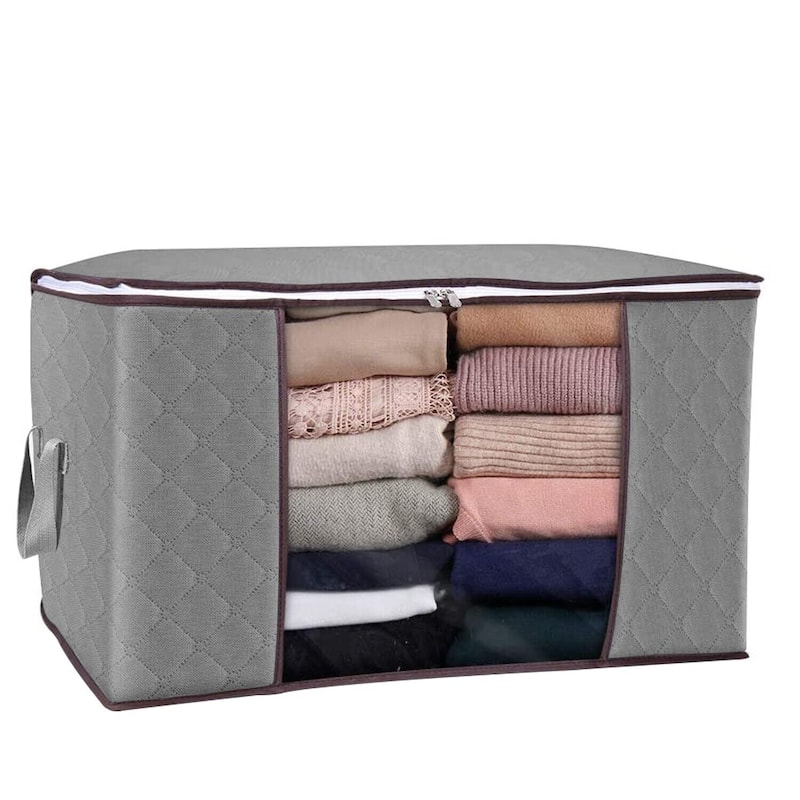 Large Capacity Clothes Storage Bag for Comforters, Blankets, and