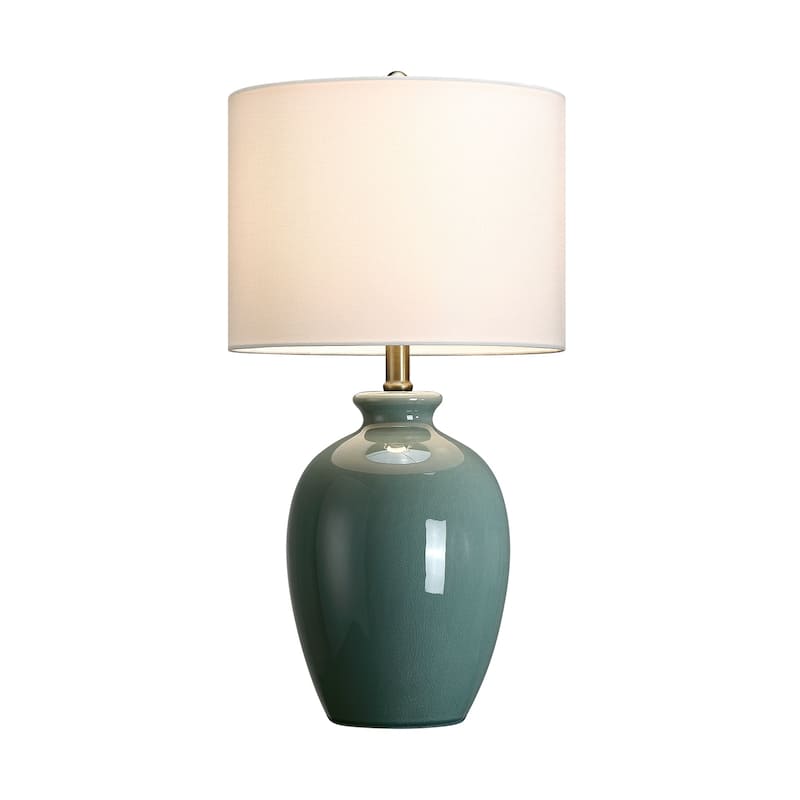 Ceramic Table Lamp with White Shade