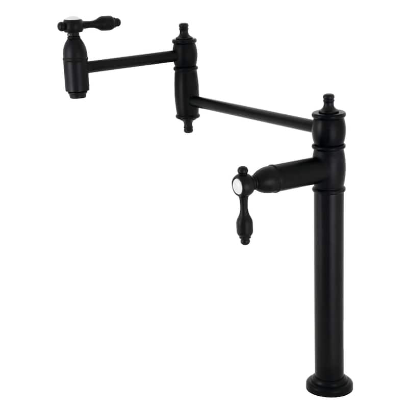 Kingston Brass KS370.TAL Tudor 3 GPM Single Hole Pot Filler with Lever - Matte Black