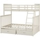 preview thumbnail 46 of 57, Twin over Twin House Bunk Bed With Shelves And Drawers Cream