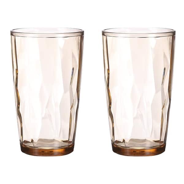 2Pcs Acrylic Drinking Glasses Plastic Reusable Tumblers - Bed Bath & Beyond  - 41528210