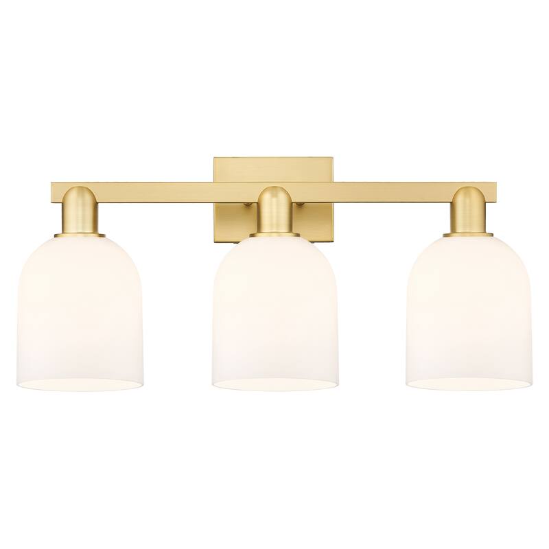 Innovations Lighting Endless Possibilities Arcadia - Bella - 3 Light 25" Bath Vanity Light - Satin Gold/White