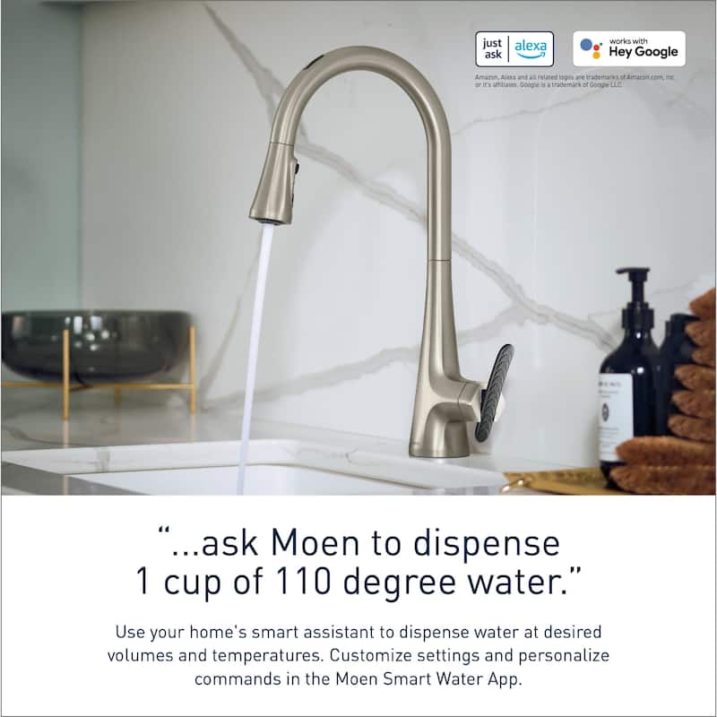 Moen S7235EV2 Sinema 1.5 GPM Single Hole Pull Down Smart Kitchen