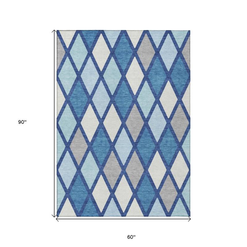 HomeRoots Geometric Transitional Rectangle Outdoor Rug