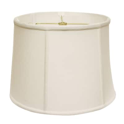 Cloth & Wire Slant Retro Drum Softback Lampshade with Washer Fitter, White