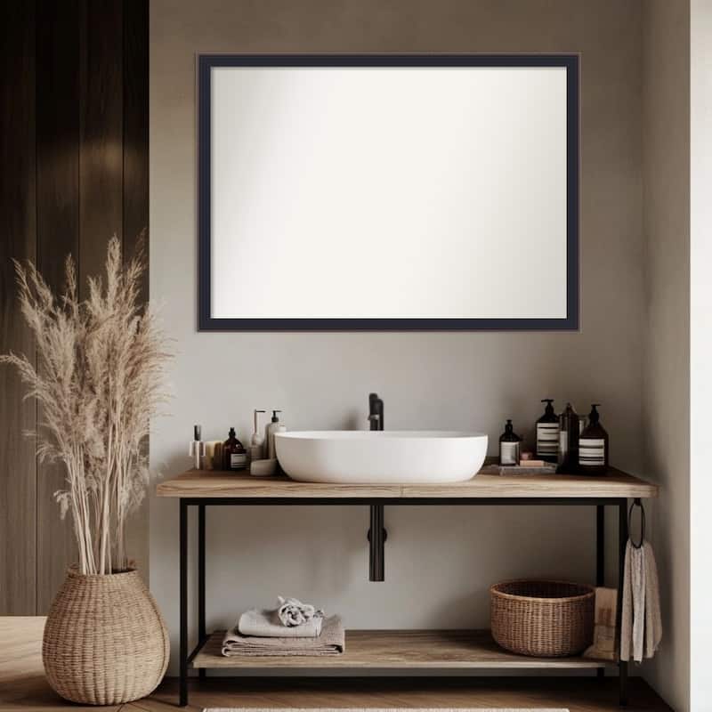 Havana Black Bronze Non-Beveled Framed Bathroom Vanity Wall Mirror - Havana Black Bronze