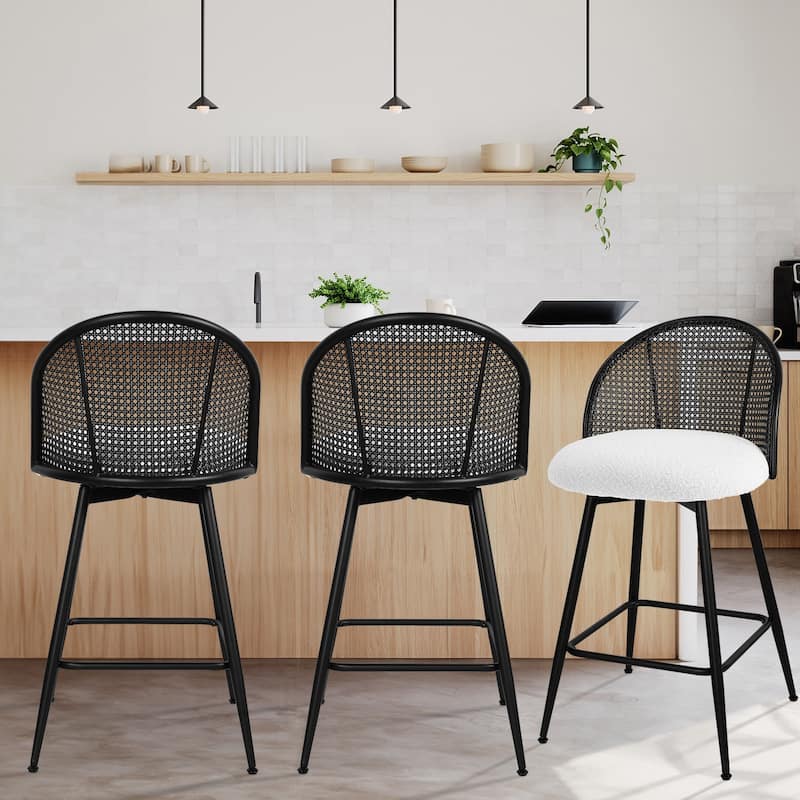 26"/29" Swivel Barstools Counter Height Bar Stool w/ Metal Legs