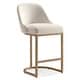 preview thumbnail 56 of 81, Leick Home Upholstered Barrelback Counter Stool with Metal Base