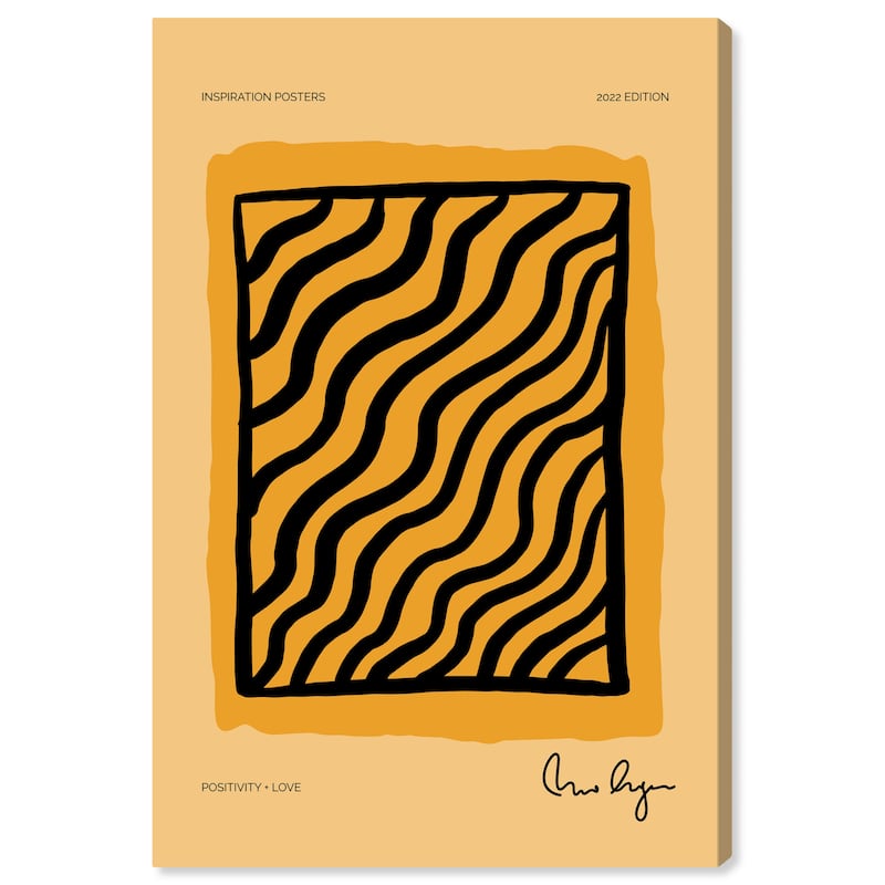 Wynwood Studio Canvas Abstract Positive Light Orange Orange and Light Orange Modern & Contemporary Wall Art Canvas Print
