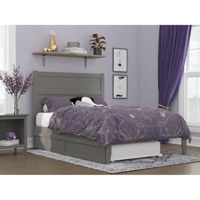 NoHo Full Bed with Twin Trundle in Grey