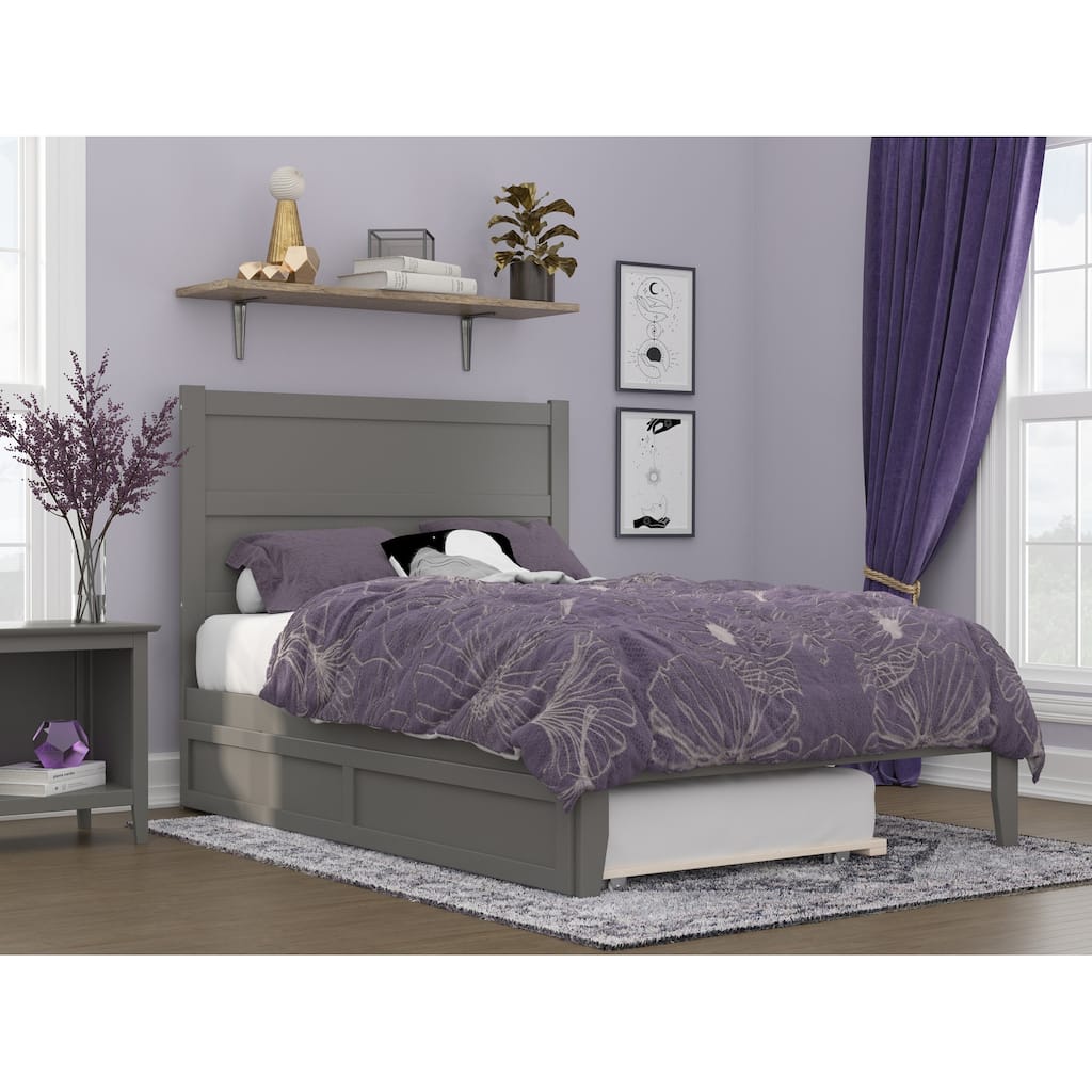 NoHo Full Bed with Twin Trundle in Grey