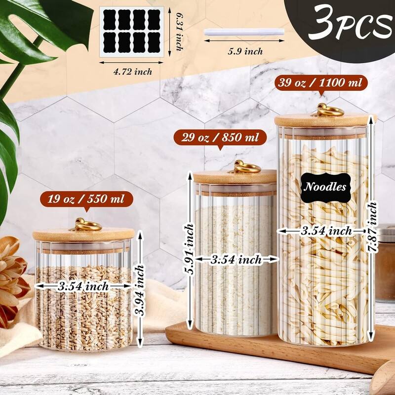 Storage Jars Decorative Coffee Bar Container Kitchen Glass Canister