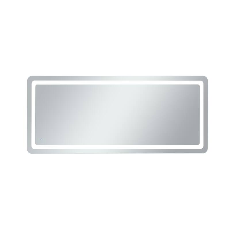 Indigo Home 30in x 72in soft edge LED mirror - Glossy white