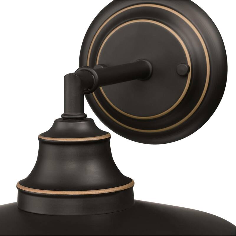 Westinghouse Lighting Iron Hill One Light Outdoor Wall Fixture, Black-Bronze Finish with Highlights, Clear Glass