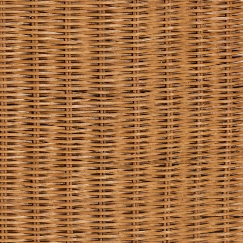 Carina Natural Rattan Sofa with Cushion - Handwoven 3-Seater Couch with U-Shaped Sculptural Frame and Deep Seating